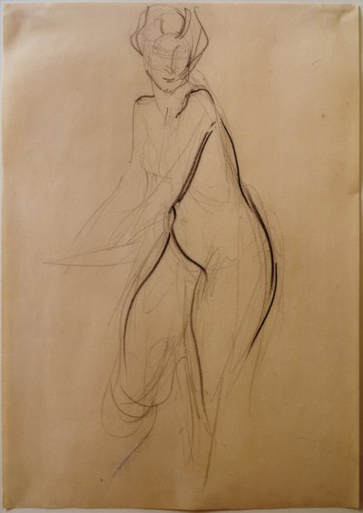 Standing Female Nude by Curt Herrmann